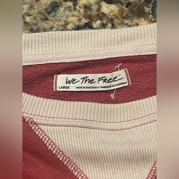 NWOT Free People Classic Crew Colorblock Sweatshirt - Picture 13 of 14